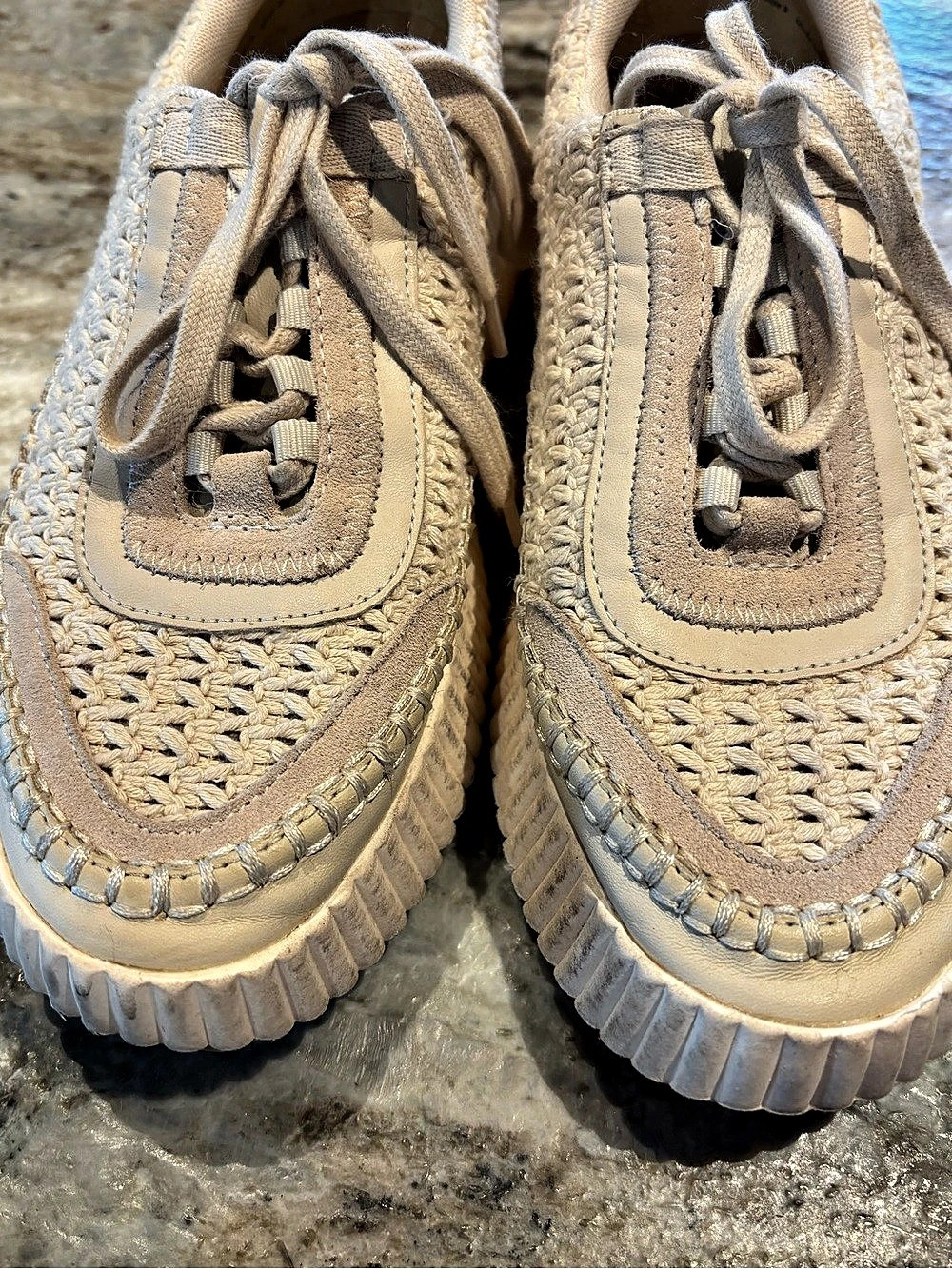 Dolce Vita Zina Sneaker Zina Woven Platform Sneakers in Beige
